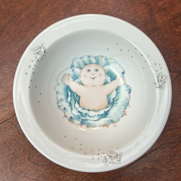 Vintage 1984 Cabbage Patch Kids Ceramic Mug, Bowl and Plate Set, Fine Porcelain - Picture 6 of 16